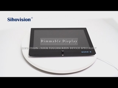 Monitor LCD industrial con pantalla táctil con oscurecedor para ajustar manualmente el brillo de la pantalla