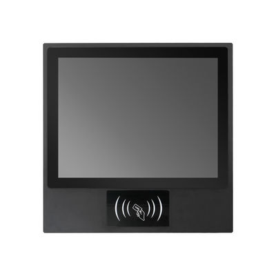 Buen precio PC con panel táctil capacitivo de 15 pulgadas Celeron J4125 4G DDR4 128G SSD con RFID para sistema de asistencia en línea