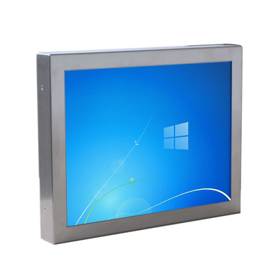Buen precio Caso de acero inoxidable 21,5 pantalla táctil resistente del panel LCD de la pulgada del alambre industrial del monitor 5 en línea