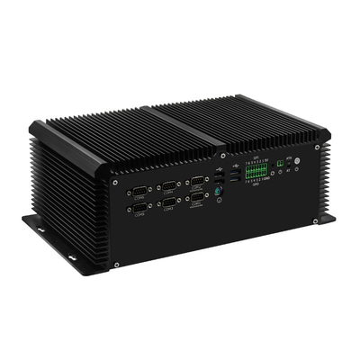Buen precio 4 base Fanless 7mo I7-7700HQ Windows 10 del POE de la PC de la caja de COM 8 USB del Lan 6 en línea