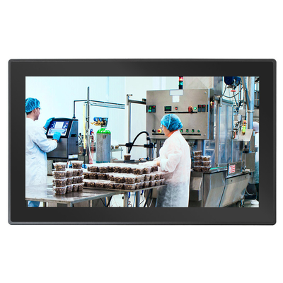 Buen precio Panel industrial de 21,5 pulgadas para PC sin ventilador IP65 resistente al agua pantalla táctil resistiva de 5 cables en línea