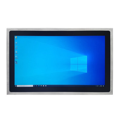 PC de panel de acero inoxidable con almacenamiento SSD de 128 GB DC 9V - 36V Voltado de trabajo EETI 80 Controlador táctil IC CE /