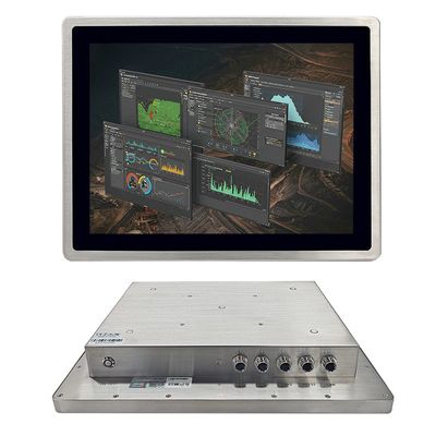 PC tableta robusto todo en uno IP69K impermeable con conexión óptica con pantalla táctil de 15 pulgadas Intel Celeron J4125 8GB DDR4 128GB SSD