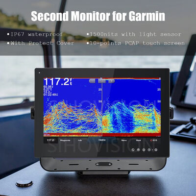 Buen precio Alto rendimiento de 1500 Nits de brillo Monitor táctil impermeable con clasificación de resistencia al agua IP67 completa y interfaz compatible con Garmin MFD en línea