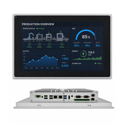 Buen precio PC de panel táctil integrado con brillo de 1000 nits, clasificación IP65 frontal e interfaz multi-touch para aplicaciones industriales en línea
