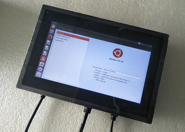 Pulgada entrada VGA Ubuntu de la pantalla táctil 7 del monitor del alto brillo de HDMI compatible
