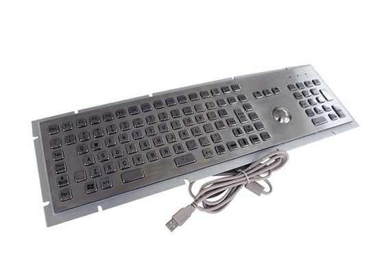 Buen precio PS2 107 teclado numérico de acero inoxidable de las llaves IP65 con el Trackball en línea