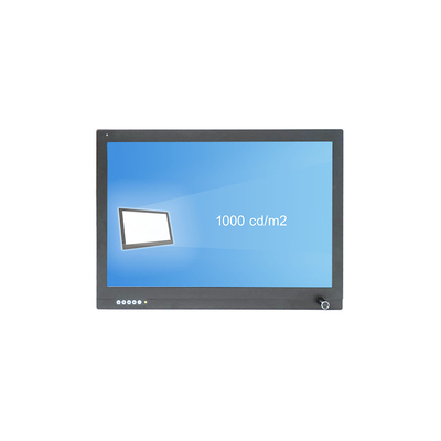 Light Sensor Dimmer High Brightness LCD Monitor IP65 With 2mm Tempered Glass
